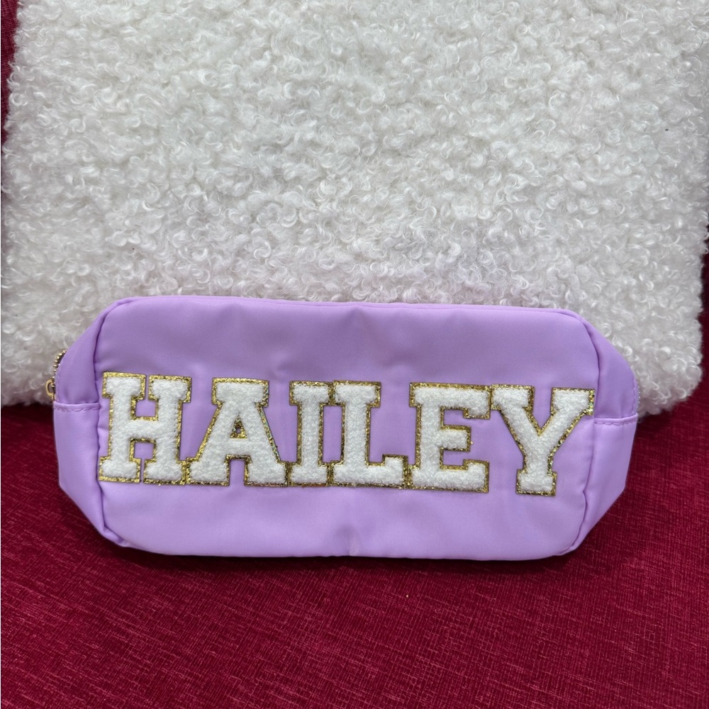 Personalized 'HAILEY' purple Cosmetic Pouch - BRAND NEW NEVER USED